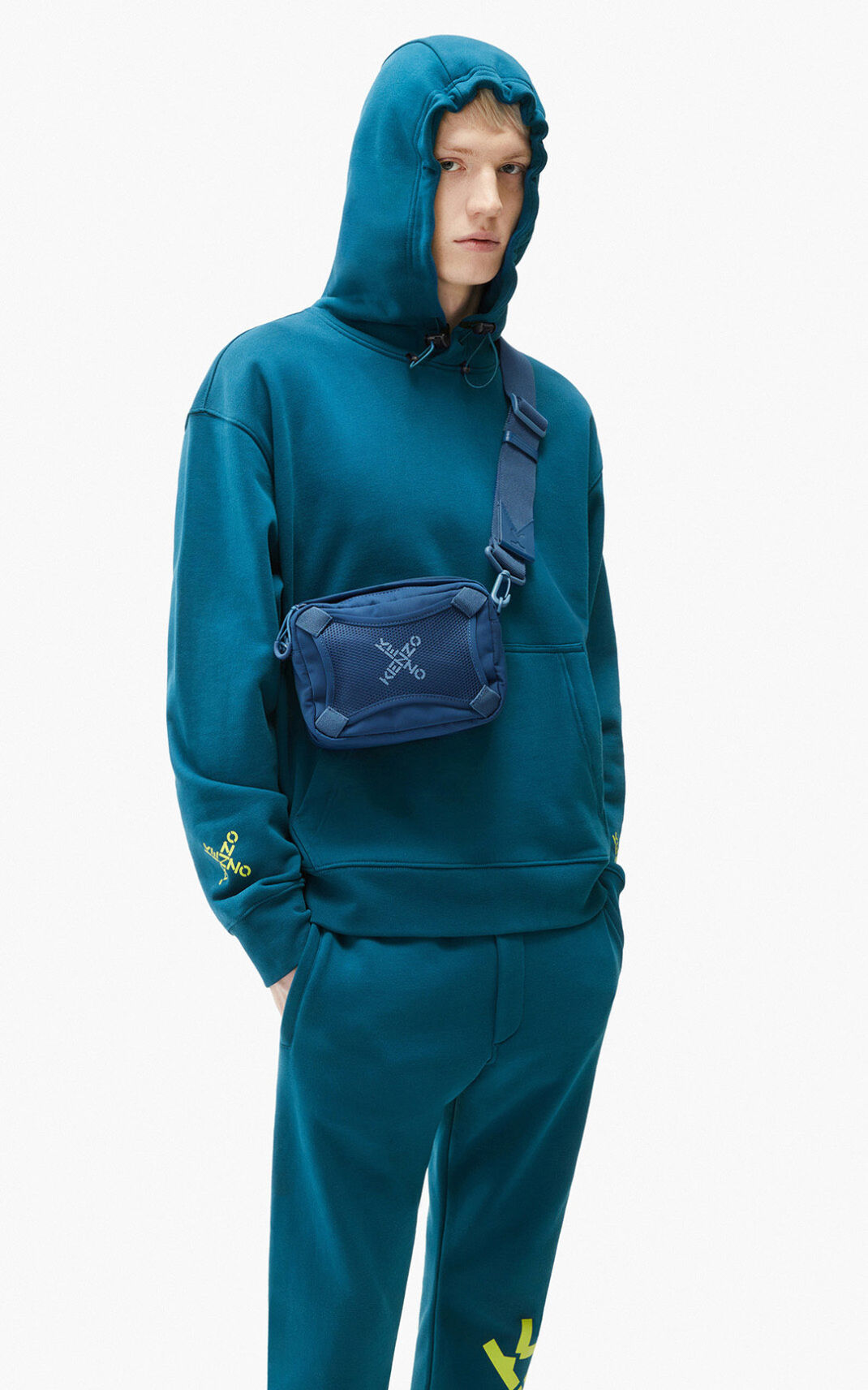 Sac Bandoulière Kenzo Sport Little X Homme Bleu Foncé | GUNA-94560